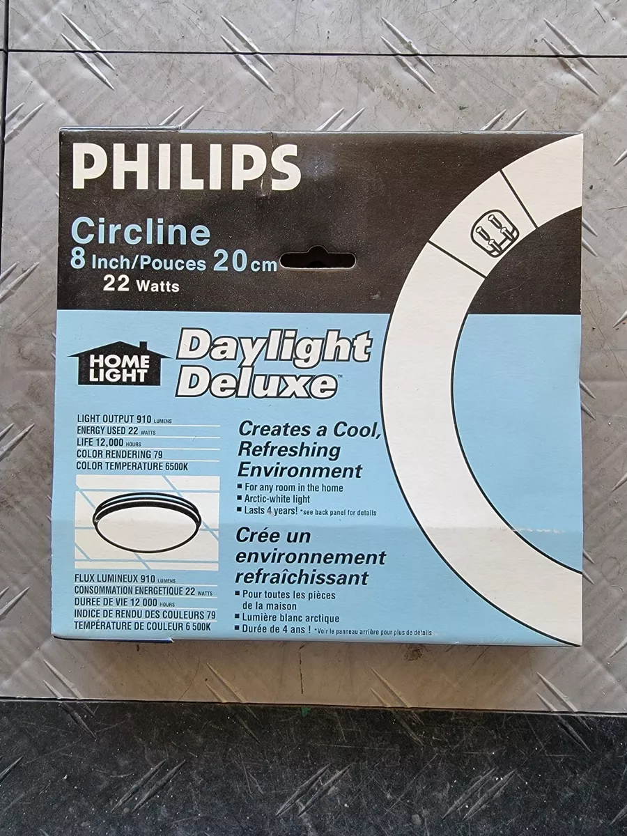Philips Daylight Deluxe 22W 8 inch 4 Pin Circline Fluorescent Light Bulb