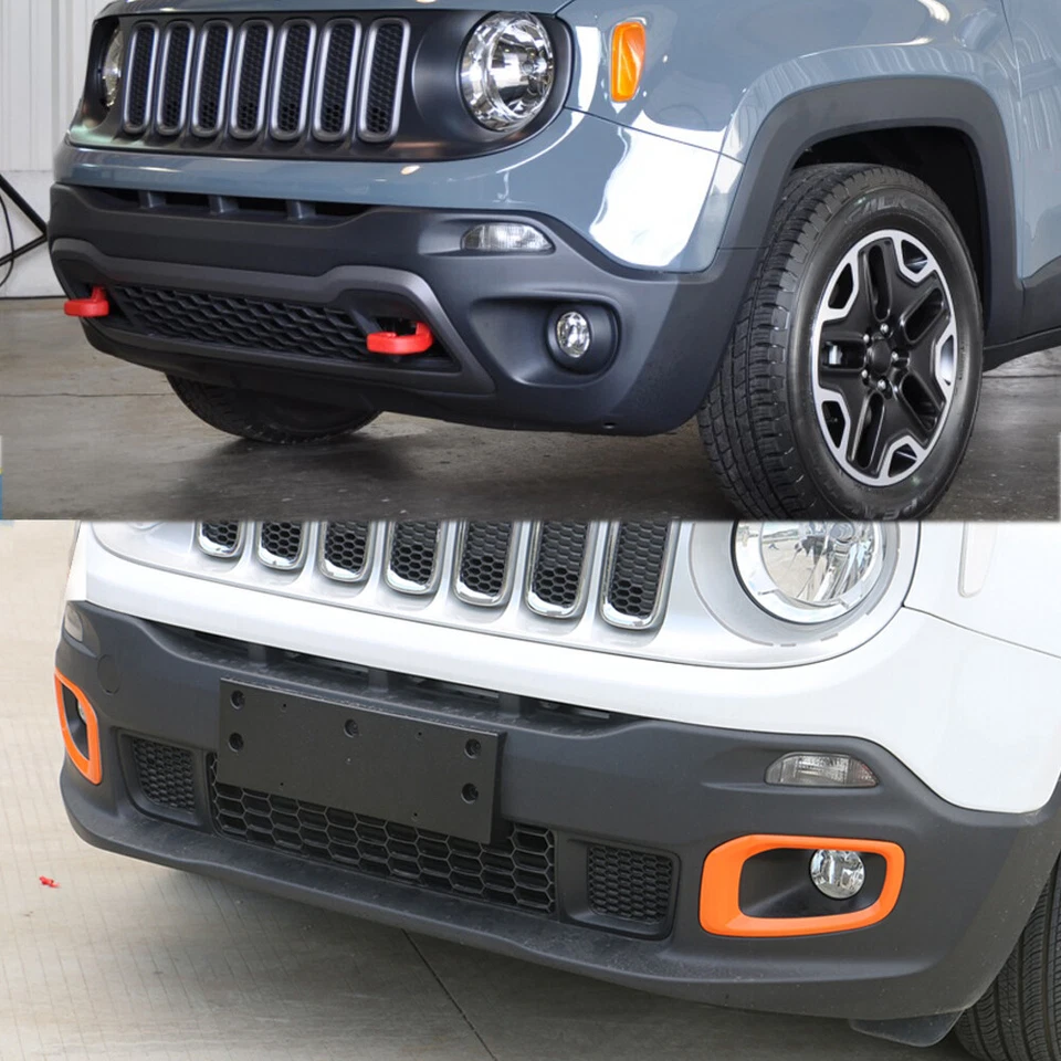 Set For 2015-2020 Jeep Renegade Fog Light Driving Lamp w/Light Bulbs Clear Lens Foto 2 de 4