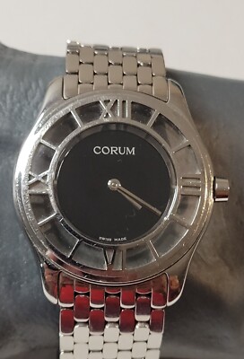 Corum 138.500.20 Roman Glass Bezel 7 Jewels Swiss Quartz Men's