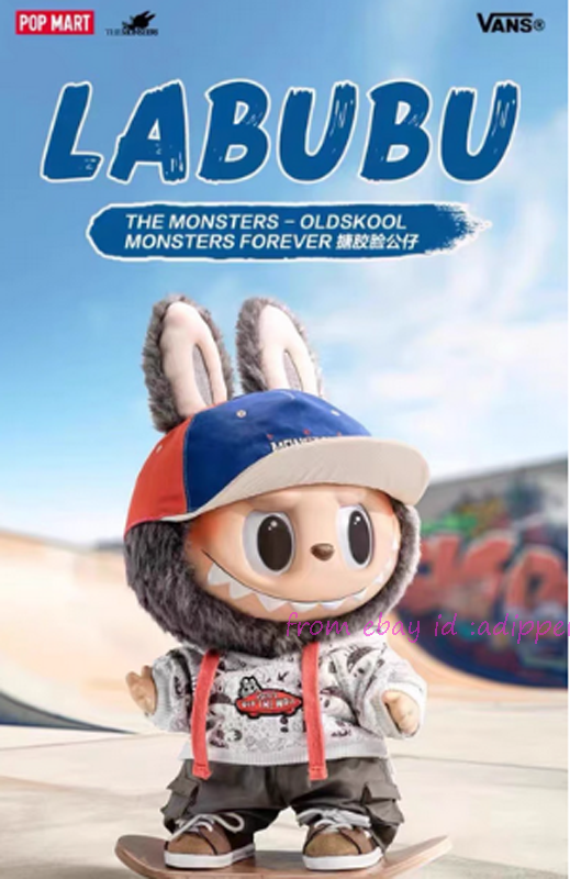 Perfect Popmart Labubu Vans Co-Branded Vinyl Face Doll New Perfect Popmart Labubu Vans Co-Branded Vinyl Face Doll New