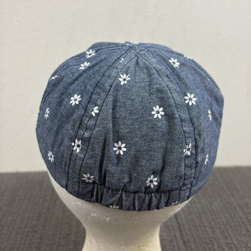 Healthtex Fitted Baseball Hat Cap Girls Toddler OS Chambray Blue Floral Stretch - Picture 7 of 14
