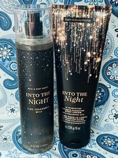 Bath  Body Works INTO THE NIGHT Fragrance Mist  Body Cream Set Of 2