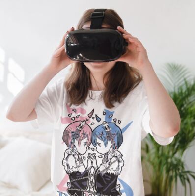 Rem Re Zero T-Shirt Subaru Japanese Cute Re Zero Ram Kawaii Girl