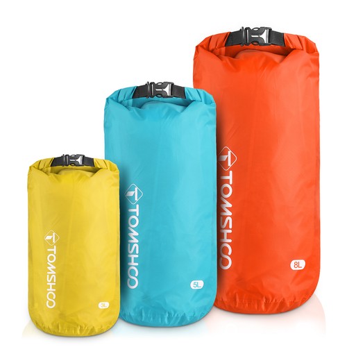 TOMSHOO 3PCS Camping Dry Bag Lightweight Waterproof Bags Roll Top Sack Set W0E4 - Bild 1 von 10