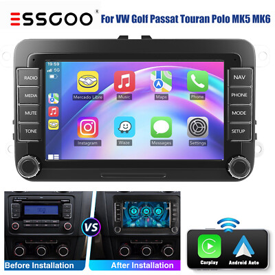 7'' For VW Volkswagen Jetta Passat Android 13 Car Stereo Radio GPS Apple Carplay