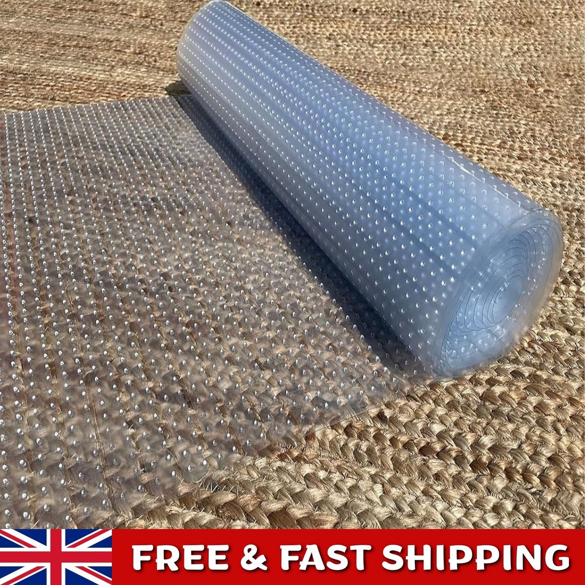 Vinyl Plastic Carpet Protector Clear Runner Home Office Hallway