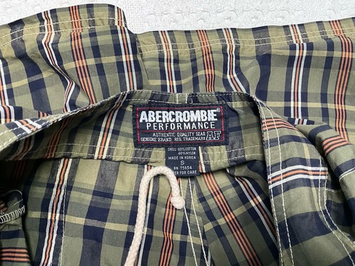 Abercrombie Performance Swim Trunks Board Shorts Plaid Multi Color Men’s S 32 - Picture 5 of 10