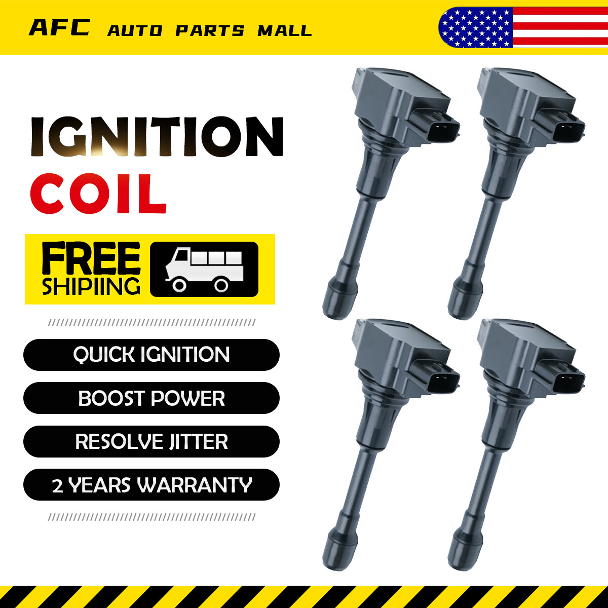 Mpulse Ignition Coil Kit For Nissan Altima Rogue Sentra Versa INFINITI Qx60 Select Nv200 Pathfinder Cube Qx70 Q70 Q70l M56 Fx50 X Trail Kmp 100389