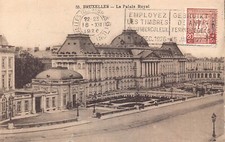 Belgium 1926 Bruxelles Brussels Royal Palace Philatelic Interest postcard