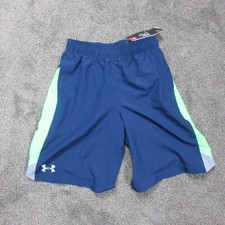 Under Armour Shorts Kids Medium Blue Green Heatgear New