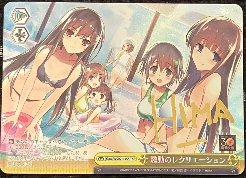 Signed Accel World Weiss Schwarz Dengeki Bunko card Gaw/WS02