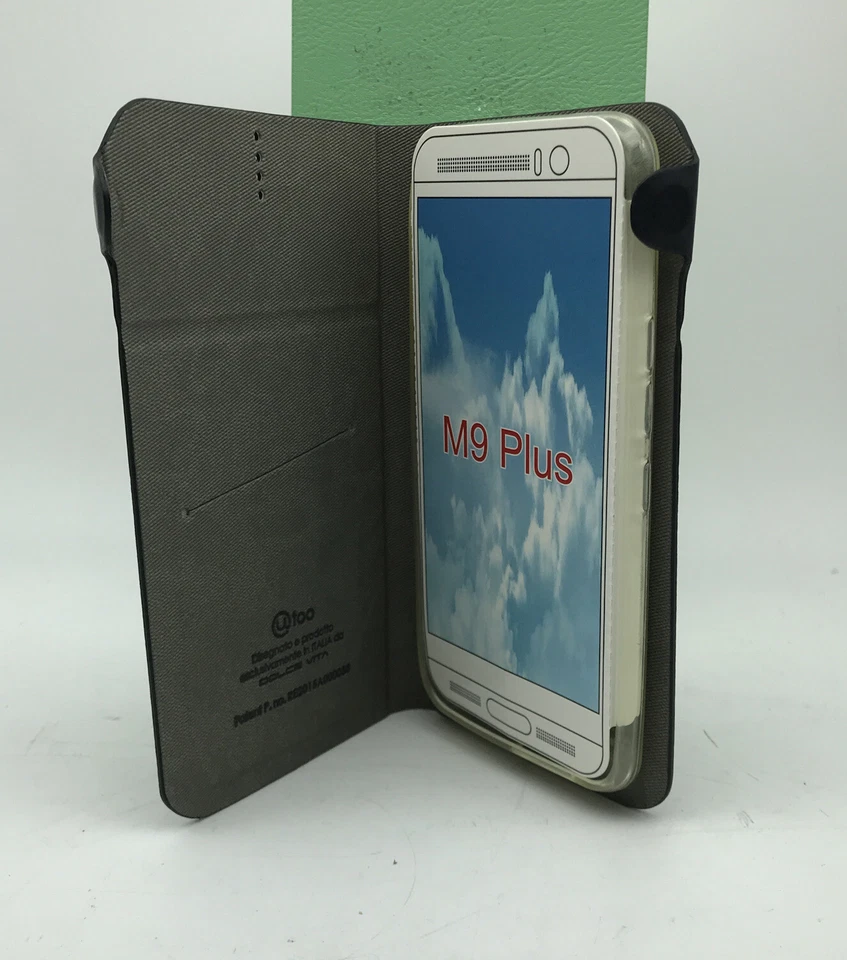 Cover Case DOLCE VITA a Portafoglio per HTC One M9+ Rigida pelle Nera - Immagine 3 di 4