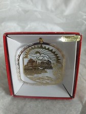 Sedona AZ Oak Creek Canyon Gold Plated Brass Christmas Ornament