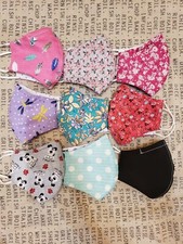 2 pack Handmade Face Mask filter pocket nose bridge triple layer white gray hot