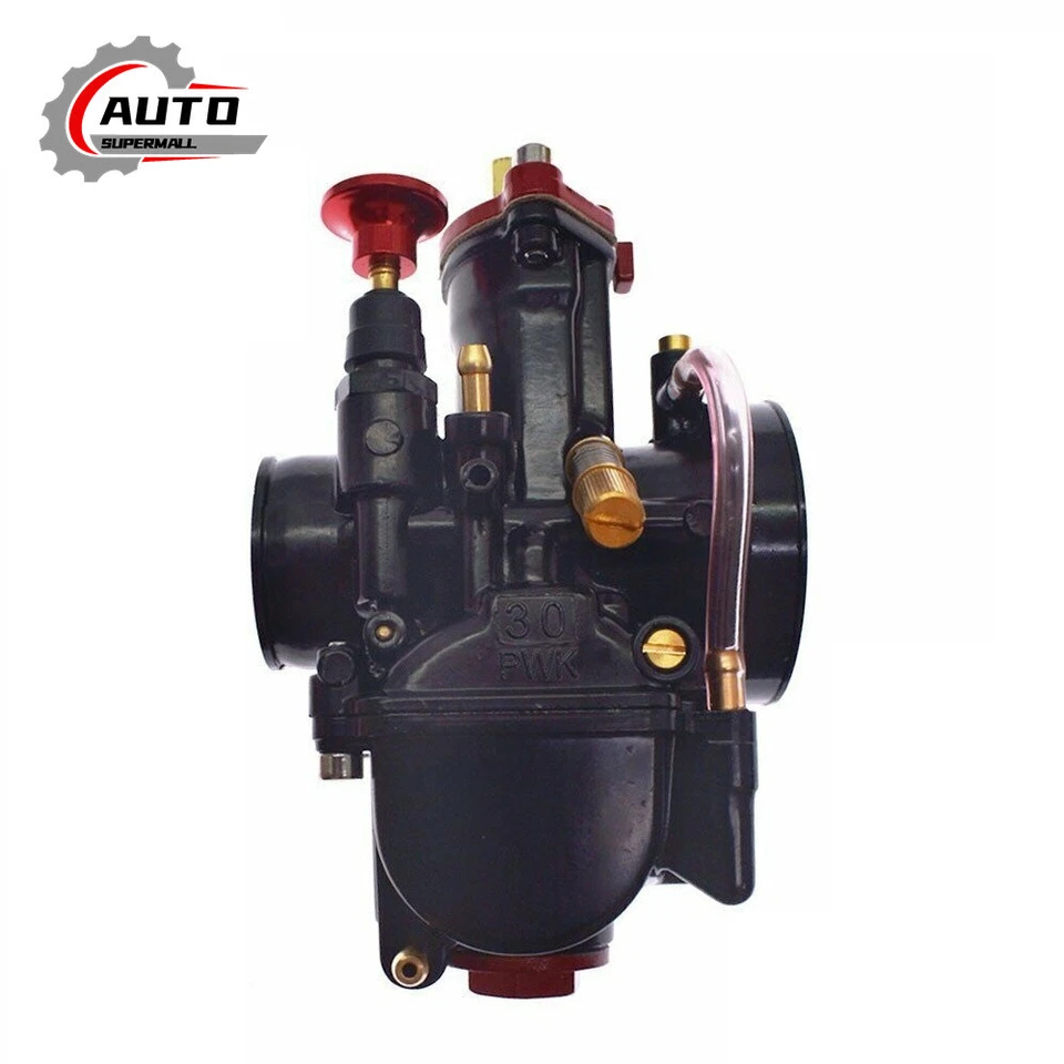 30mm Motorcycle Carburetor Carb & Blue Air Filter For PWK Racing Universal  - Image 4 of 4