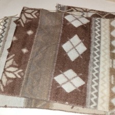 Berkshire Brown Reversible Scarf with Fringe Made in Italy 64 x 12 inches