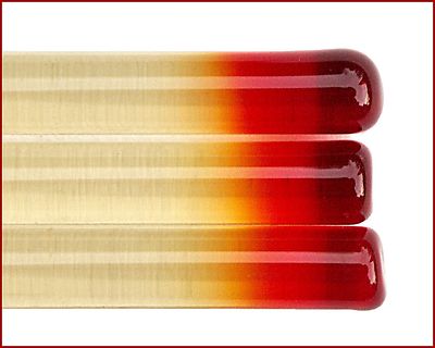 4//5mm Effetre T076 Transparent Glasstäbe zum Perlenmachen Anlauf Rot