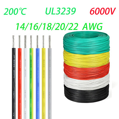 Silicone cable high voltage  high temperature wire 14/16/18/20/22 AWG 6000V 200 