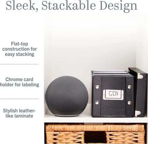 2 Pack CD Storage Box Portable Store Holder Rack Case Media Shelf Organizer Idea - Picture 14 of 75