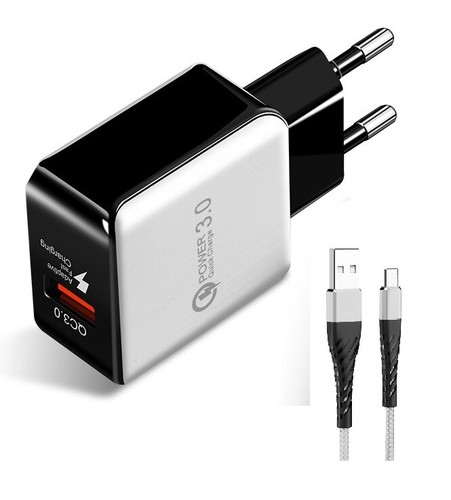 Cargador de red para móvil Carga Rapida 5v 3.1a 15w cable micro usb, cable usb-c - Imagen 4 de 7