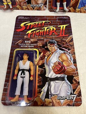 Super7 Reaction Street Fighter 2 MIB Lot - Ryu, Chun-li, Blanka