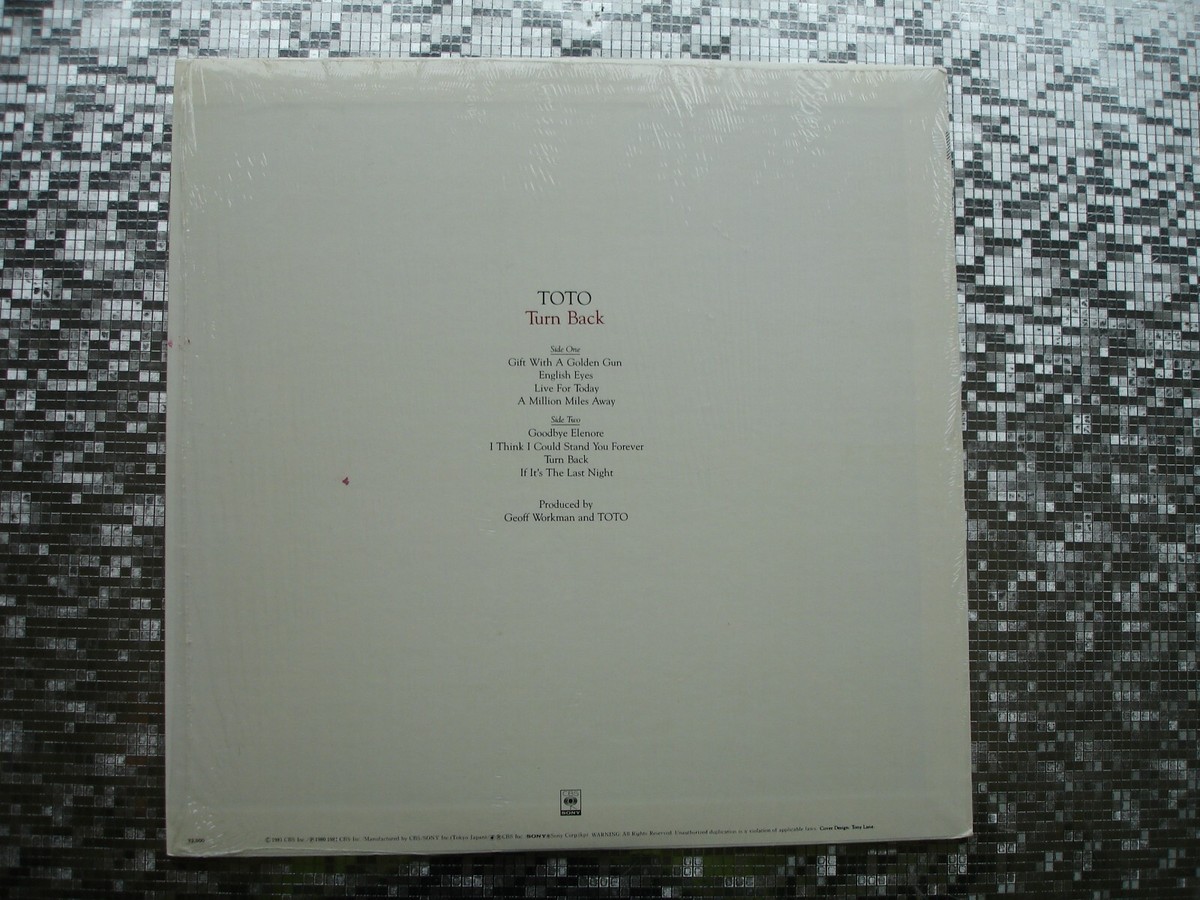 Toto ‎~ Turn Back ~ Vintage Japanese LP w/Hype Sticker CBS/Sony