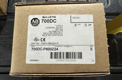 ALLEN BRADLEY 700DC-P800Z24 SERIES E, DC RELAY 24 VDC