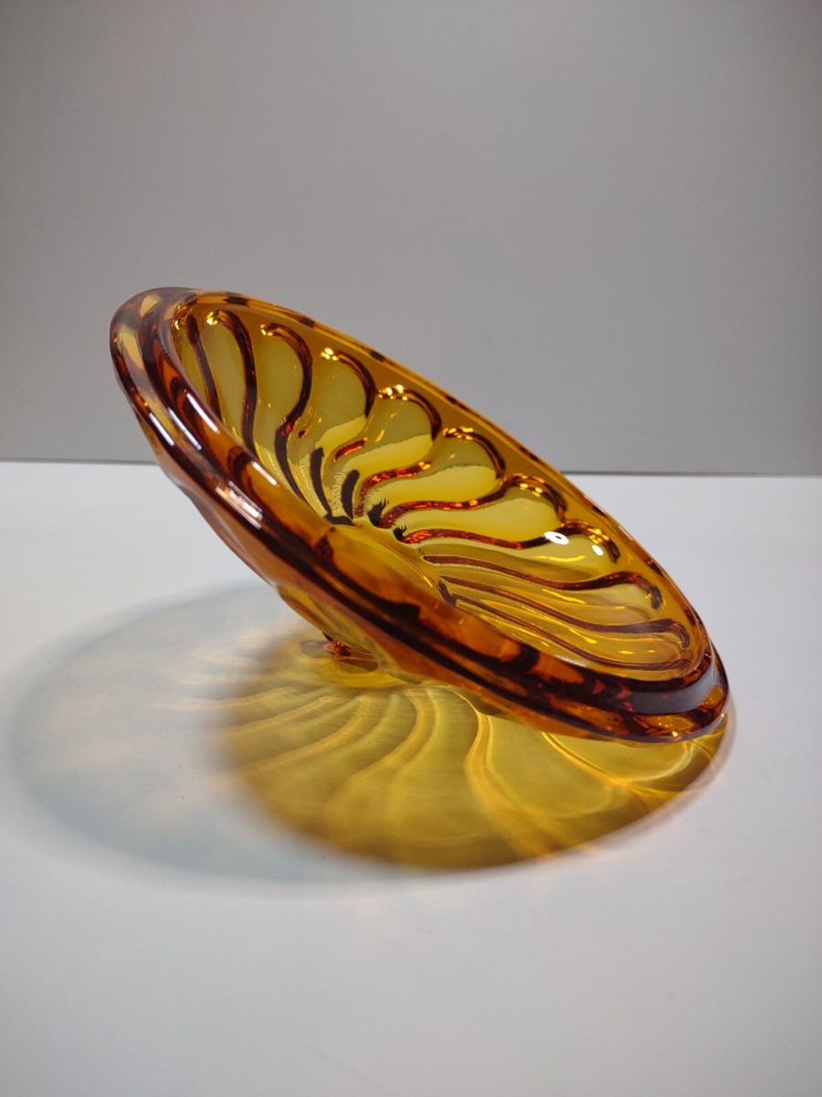 未使用・未開封　DREIMILLIONEN/AUS GLAS UND WEIN Vintage Houze Art Glass White and Gold Mid Century Paisley