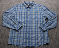 REI Outdoor Fishing Shirt Long Roll Tab Sleeve Lightweight Button Up Men's L