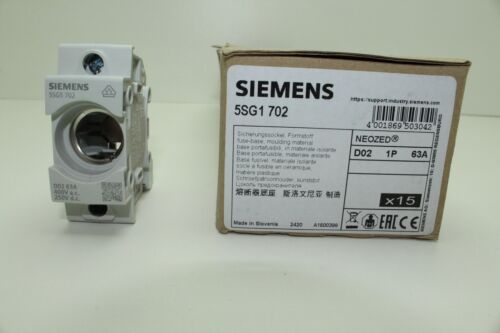 Siemens 5SG1 702 Gniazdo bezpiecznika Neozed D02 63A 1 szt. "Nowy" - Zdjęcie 1 z 1