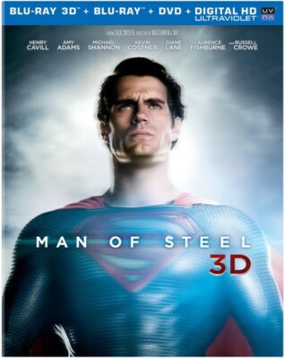 Man of Steel (3D Blu-ray + Blu-Ray) Henry Cavill, Amy Adams, Michael Shannon, K