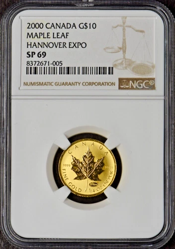 2000 Canada $10 Gold Maple Leaf - Hanover Expo Privy - NGC SP69 - ✪COINGIANTS✪