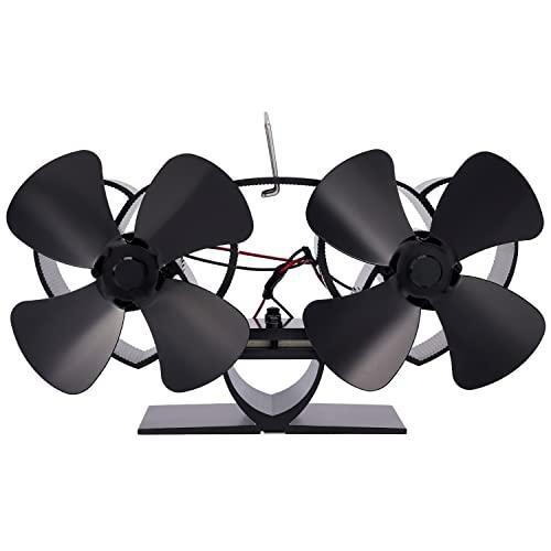 COMBIUBIU Wood Stove Fan Heat Powered, 8 Blades Fireplace Fan Non-Electric,  | eBay
