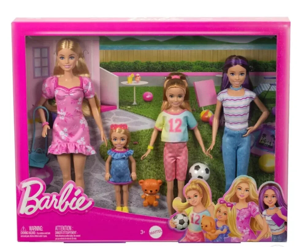 Barbie Dolls Sisters 4 Pack With Accessories Barbie Skipper Stacie Chelsea Doll