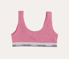 Calvin Klein Girl's Modern Cotton Cropped Bra, Pink , Size: Small 6-7 