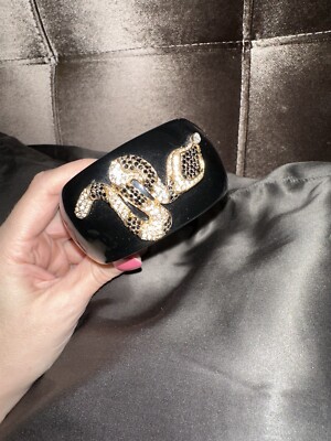 BCBG Max Azria Armreif Armband Serpenti Schlange Schwarz Bracelet