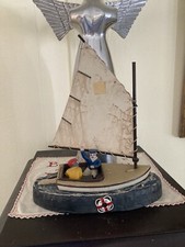 THE CAT BOAT CAST IRON MECHANICAL BANK Vintage  RICHARDS