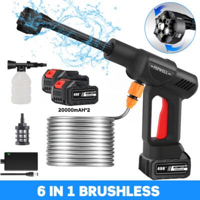 #ad #ad Portable Cordless Electric High Pressure Water Spray Car Gun Washer Cleaner Yard $53.99