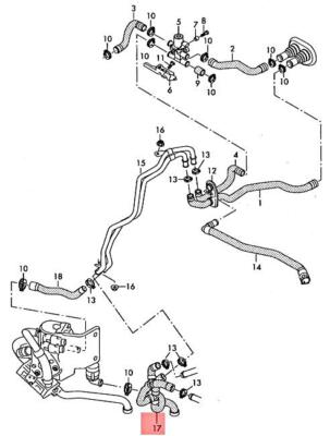 AUDI A5 S5 COUPE SPORTBACK AUDI SP. 8T3 8TA COOLANT HOSE 8K0265036 NO DUTIES