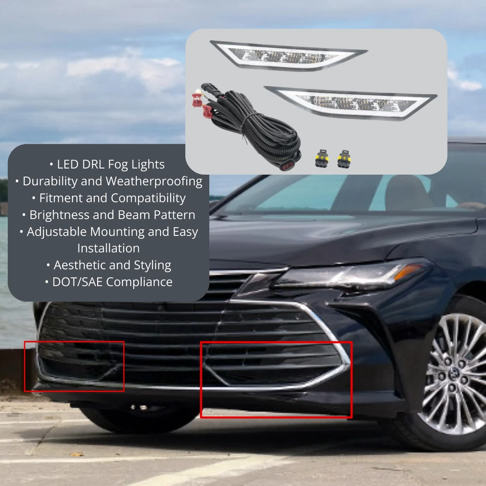 Luces antiniebla LED laterales L&R para Toyota Avalon 2019-2020 Foto 2 de 4