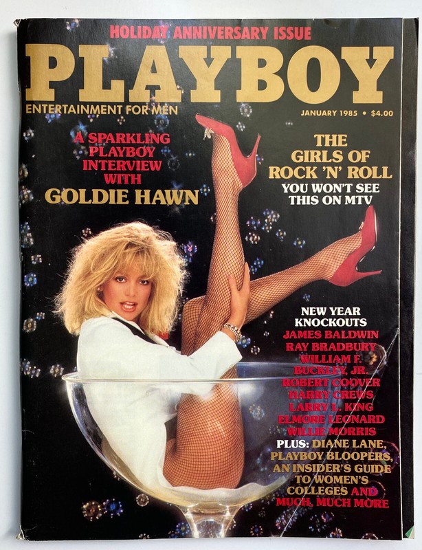 Playboy January 1985 - Goldie Hawn, Joan Bennett, Patrick Nagel, Diane Lane 