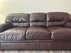 Brown Sofa Set with Genuine Leather (5 Seats) — photo 3