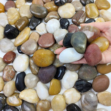 2 Lbs Pebbles for Plants, 1-2 Inch Polished River Rocks for Plants