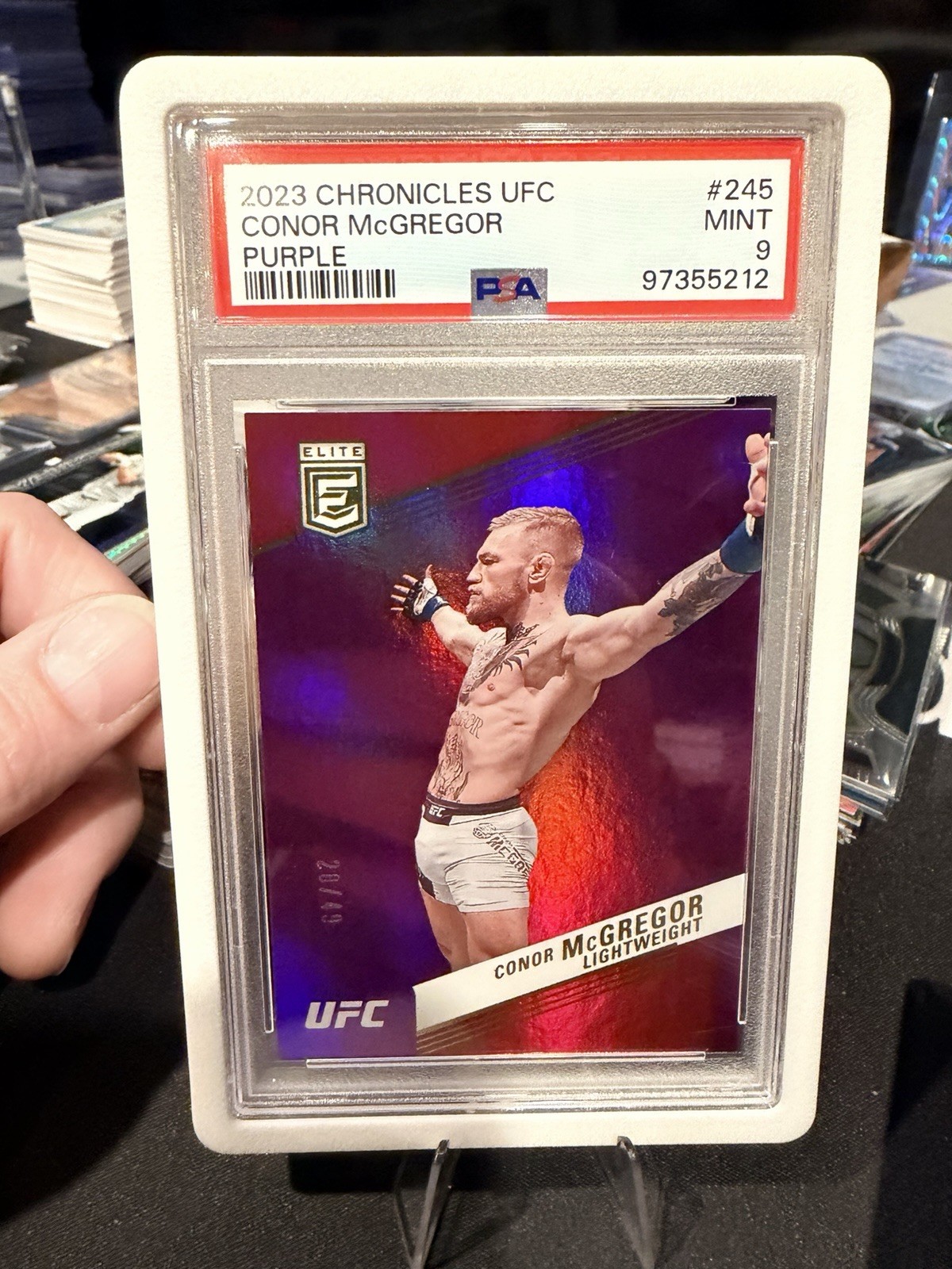2023 Panini Chronicles Elite UFC, Conor Mcgregor /49 , PSA 9 ,Ssp , Pop 3 🔥📈