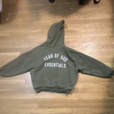 Authentic Essentials Men s Green Pullover Hoo...