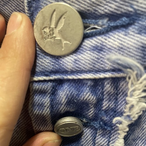One X One Teaspoon Free People Shorts Womens 24 Cut Off Jean Button Fly Denim - Picture 6 of 12