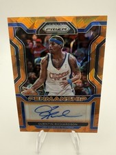 Panini Prizm Penmanship Quentin Richardson Autograph Orange Ice Prizm #PM-QRS