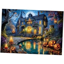 Halloween Haunted House Jigsaw Puzzle 1000 Pieces for Adults Ghosts House