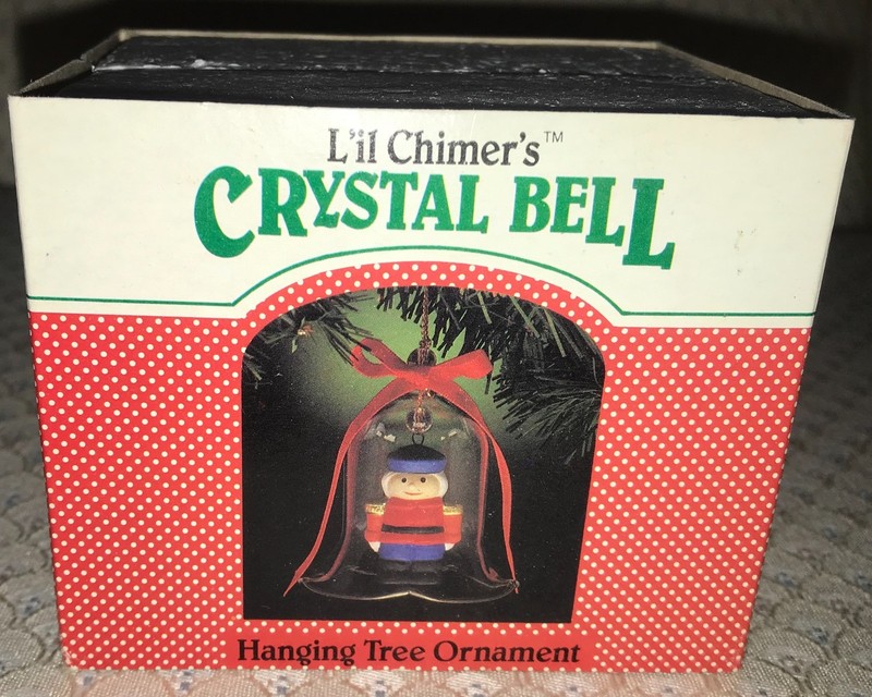 L'il Chimer's Crystal Christmas Bell Hanging Tree Ornament w/Toy Soldier **NEW**