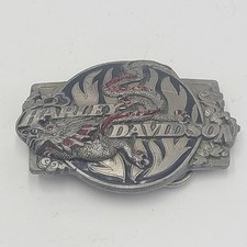 Vintage 1989 Harley Davidson Dragon Belt Buckle Siskiyou F-88 Made in USA Pewter